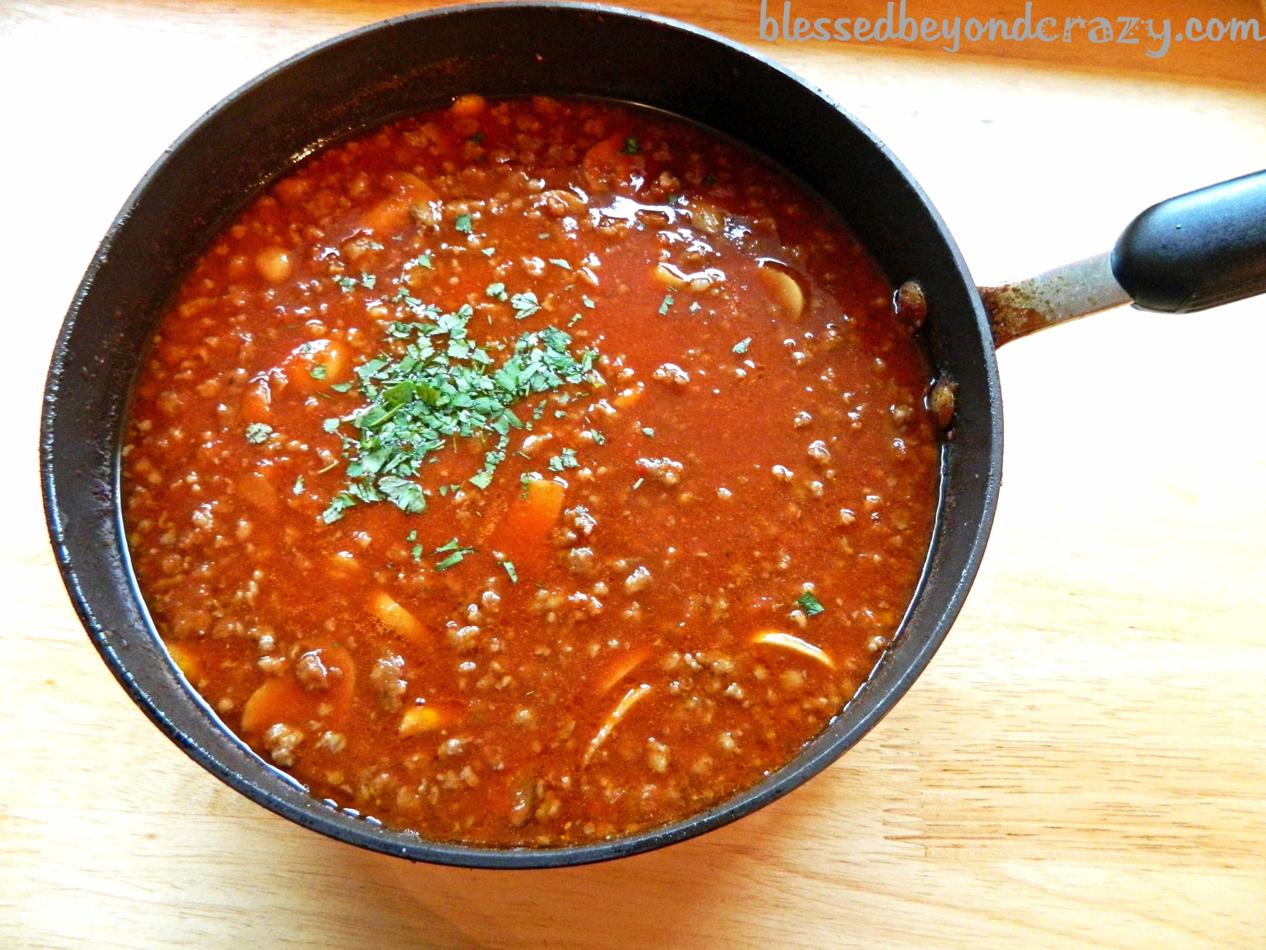 Made From Scratch Spaghetti Sauce Blessed Beyond Crazy