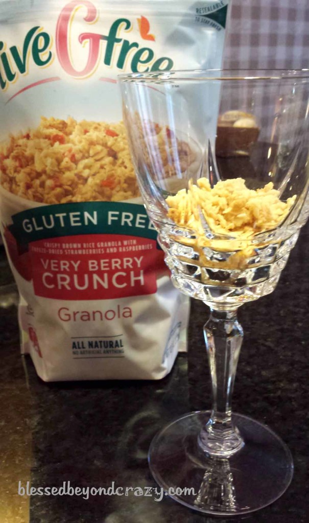 I used gluten free granola in my parfait