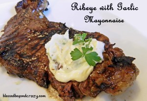 ribeye with garlic mayonaise