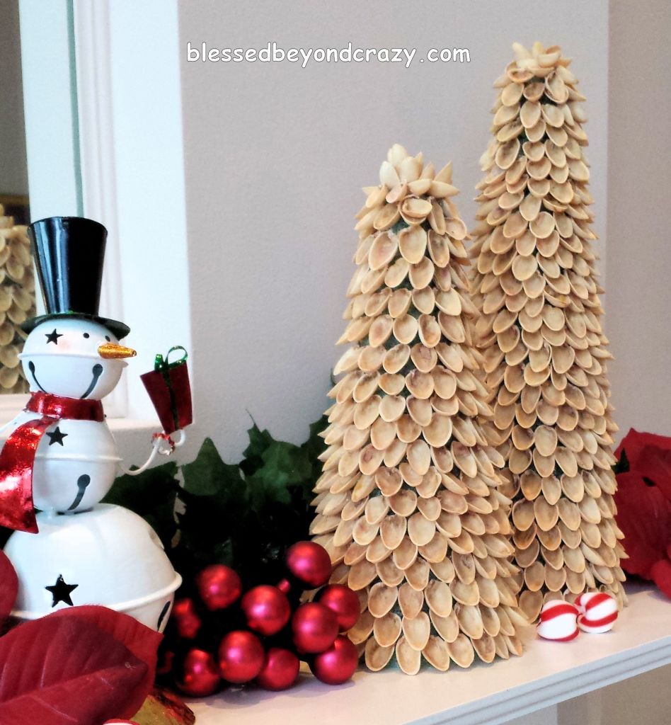 DIY Mini Pistachio Christmas Trees