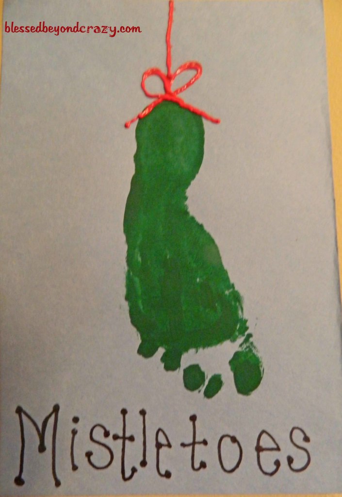 Christmas footprint art