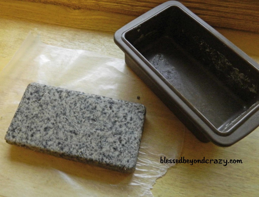 The silicon bread pan made removing the soap easy and kept it in good shape. 