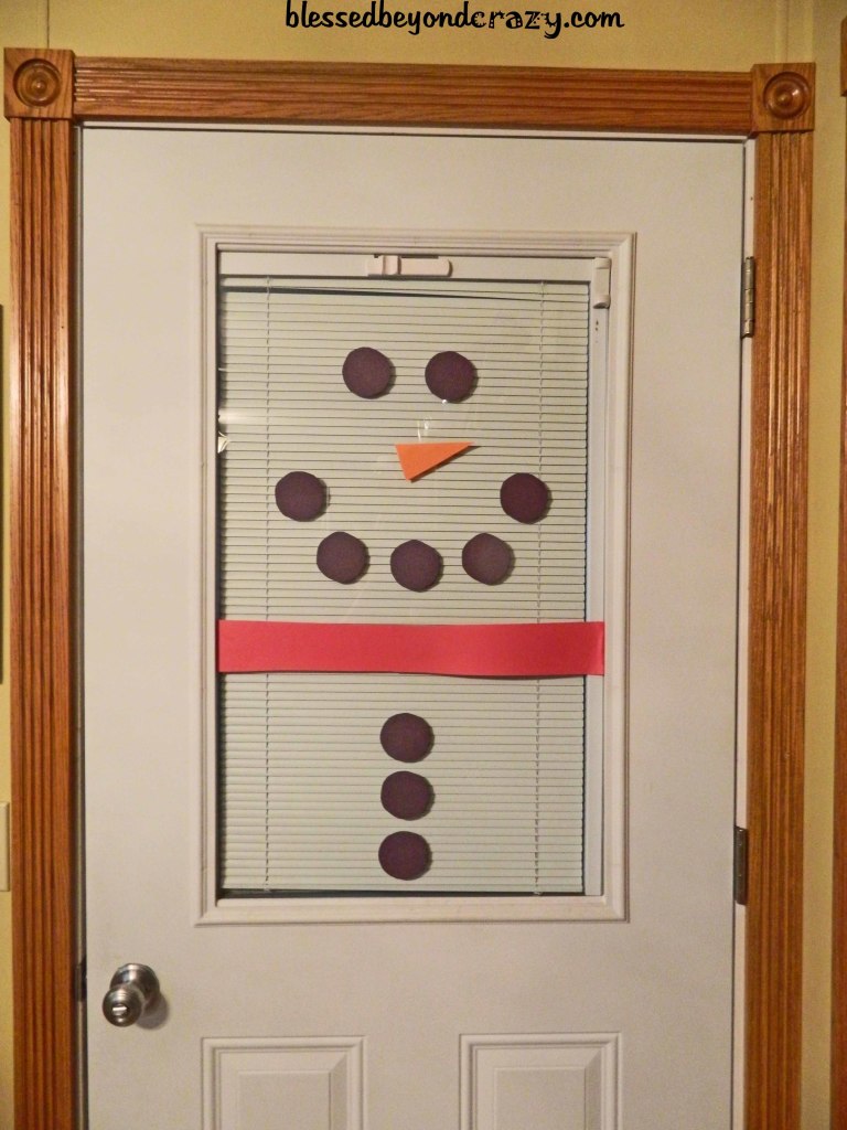 snowman chrismas door