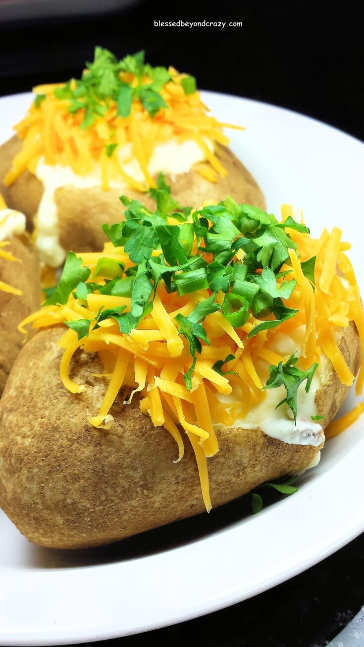 Easy Microwave Twice Baked Potatoes (GF)
