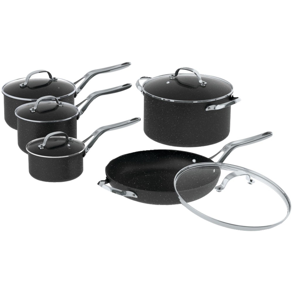 GreenLife Soft Grip Absolutely Toxin-Free Healthy Ceramic Non-stick Cookware Set, 18-Piece Set, Grey