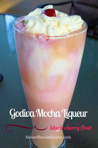 Godiva Mocha Liqueuer Black Cherry Float 