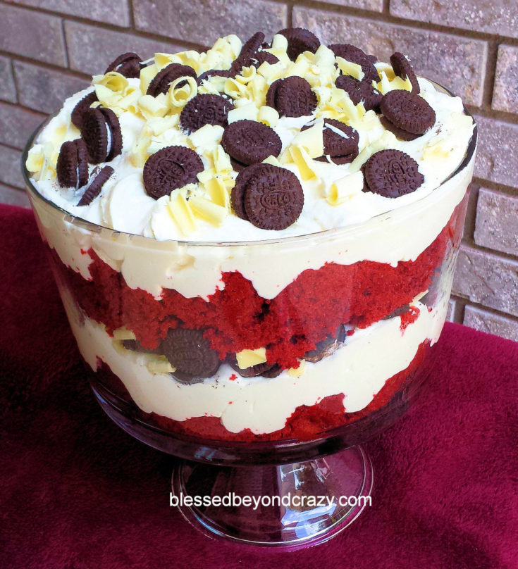 Red Velvet White Chocolate Trifle