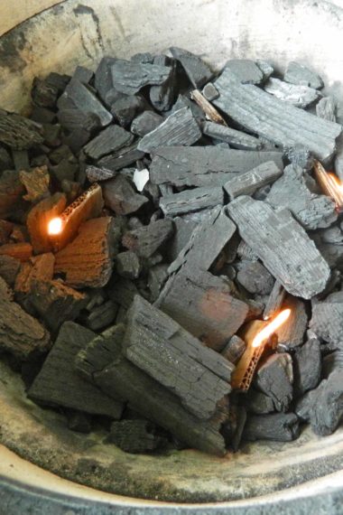 Charcoal shop fire starters