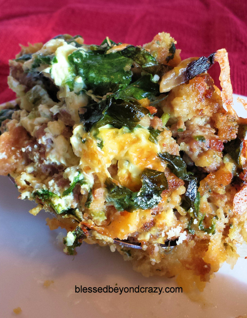 Savory Sausage Spinach Casserole 1