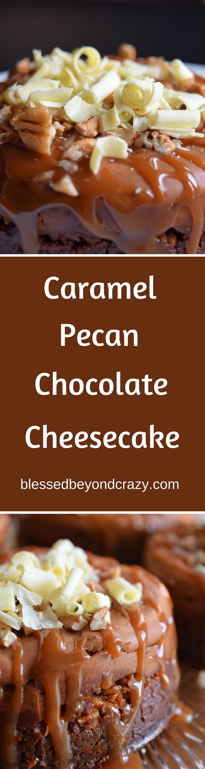 Caramel Pecan Chocolate Cheesecake