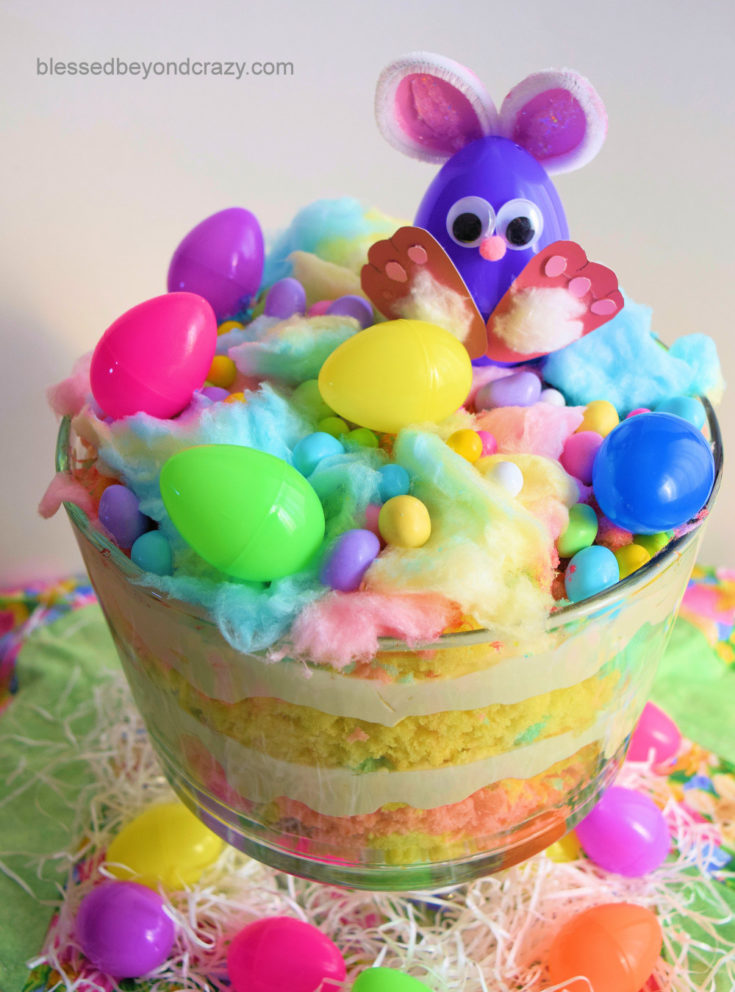 Cotton Candy Easter Trifle