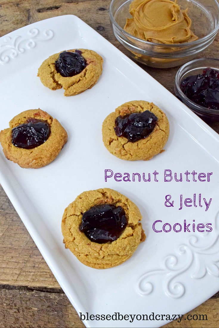 peanut butter and jelly cookies