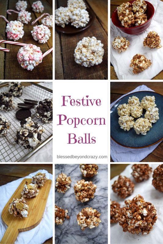 Festive Popcorn Balls - 8 Different Flavors! - Blessed Beyond Crazy