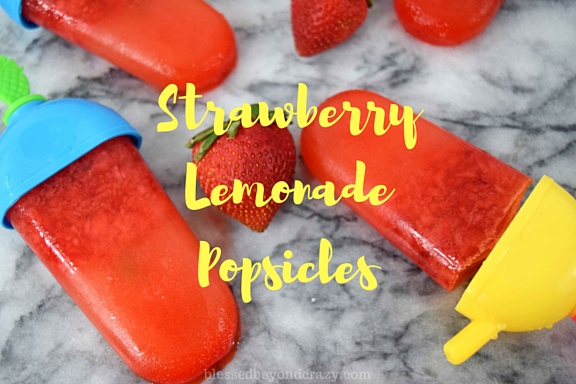 Strawberry Lemonade Popsicles