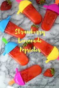 strawberry lemonade popsicles