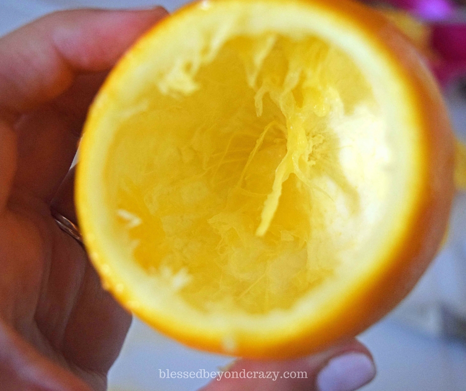 inside an orange