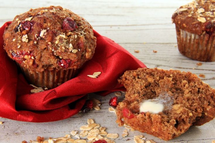 Cranberry Honey Pecan Bran Muffins