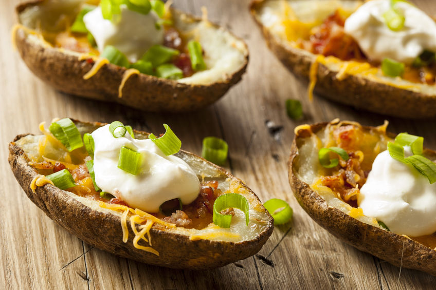 Homemade Loaded Potato Skins