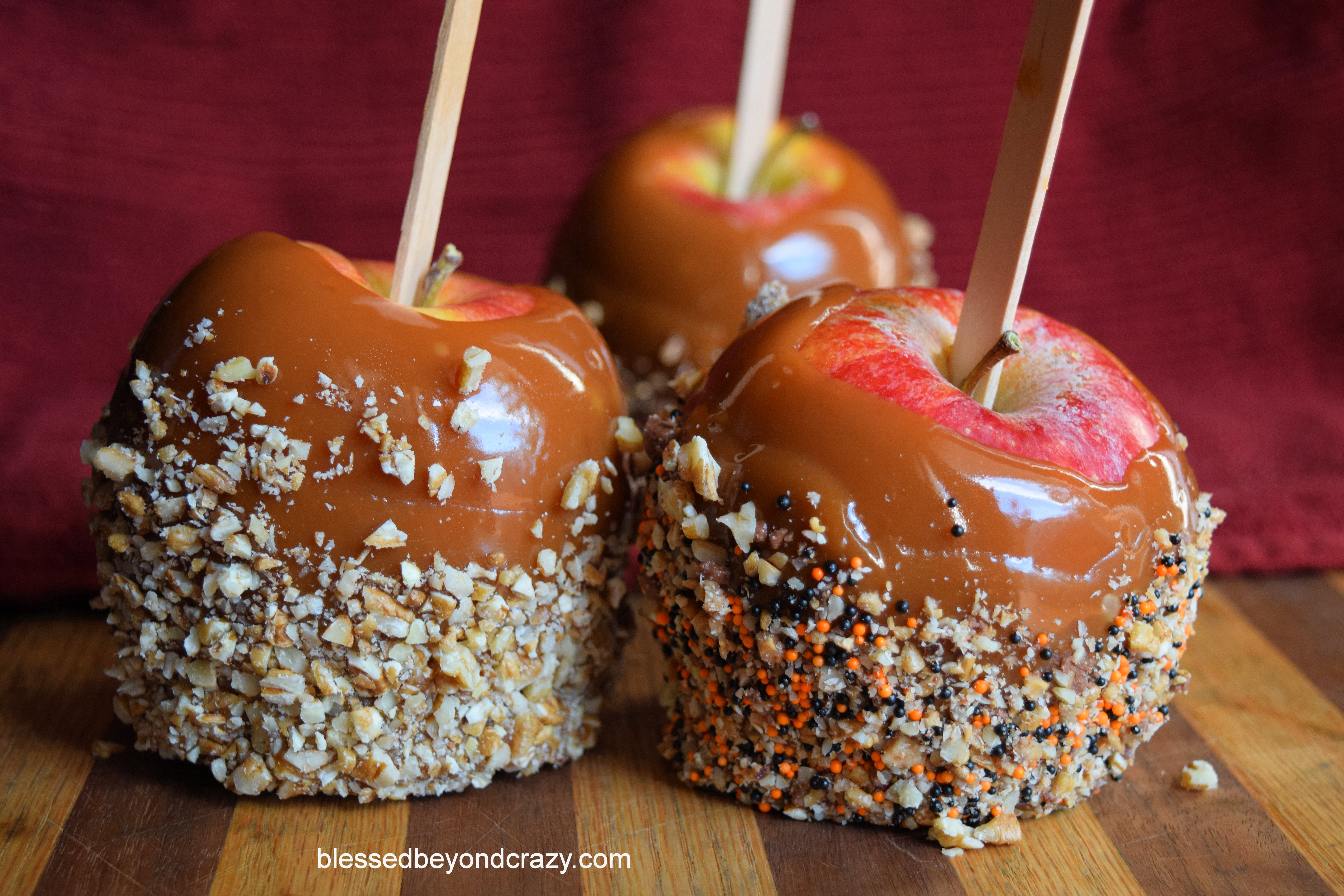 Old Fashioned Double Dipped Caramel Apples Blessed