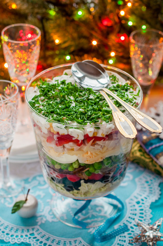 Christmas Layered Salad - Blessed Beyond Crazy