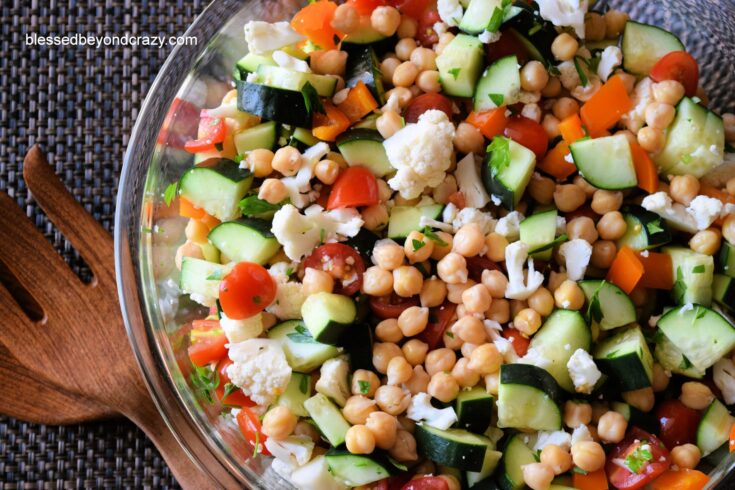 Gluten-Free Veggie Bacon Feta Salad