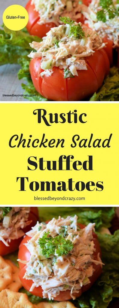 Rustic Chicken Salad Stuffed Tomatoes