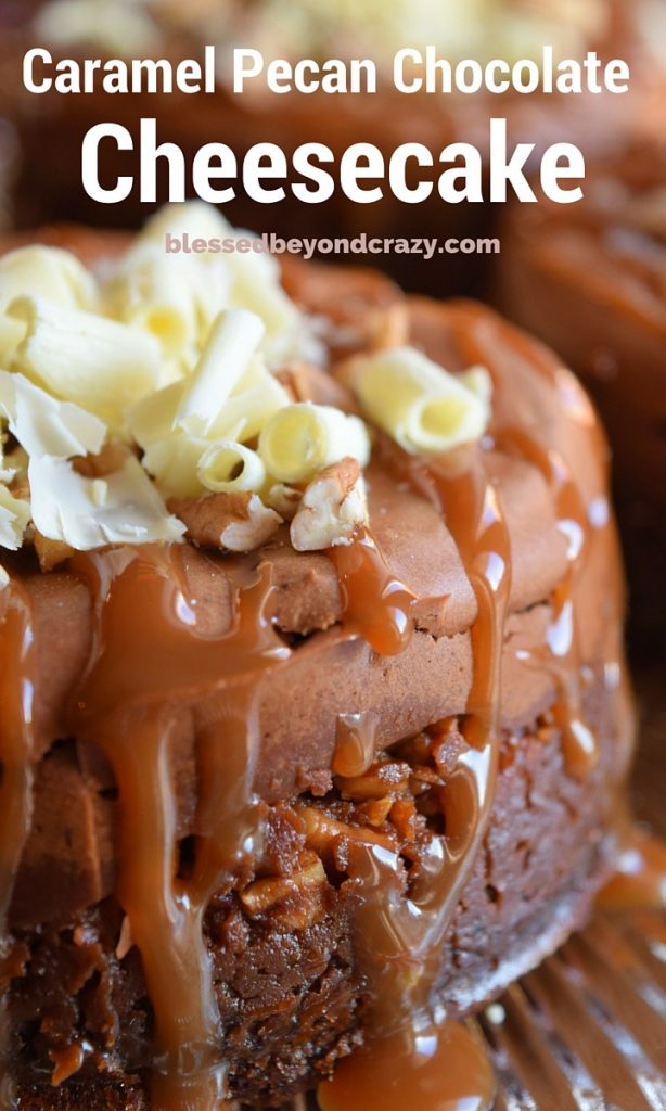 Caramel Pecan Chocolate Cheesecake