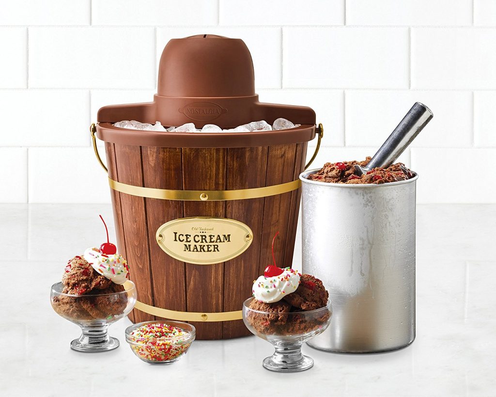 Ice Cream Maker Mixes Nostalgia Rock Salt Chocolate Vanilla