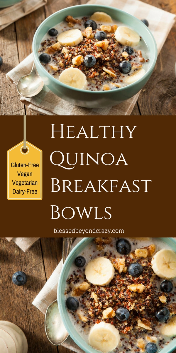 Healthy Quinoa Breakfast Bowls - Blessed Beyond Crazy