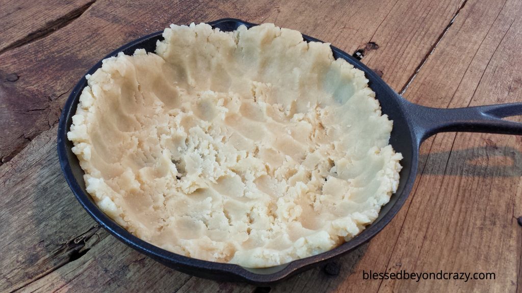 Rustic Cast Iron Skillet Blueberry Pie