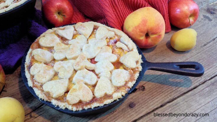 Rustic Cast Iron Skillet Peach Pie