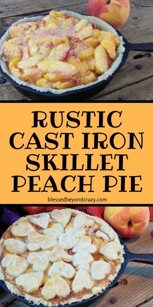 Rustic Cast Iron Skillet Peach Pie