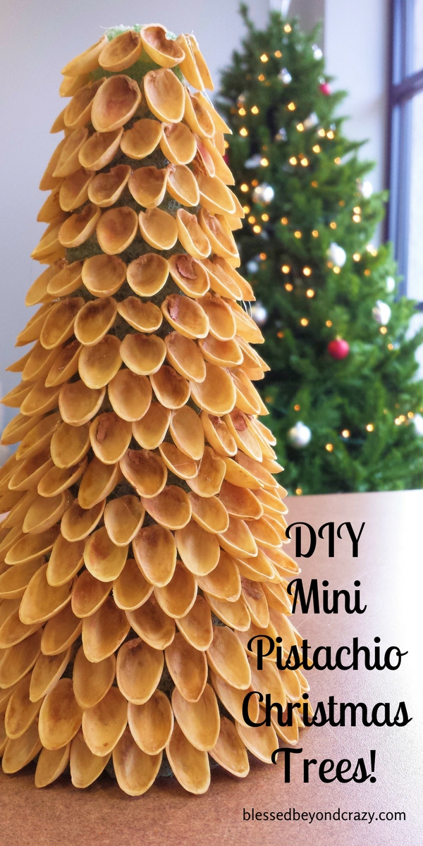 DIY Mini Pistachio Christmas Trees