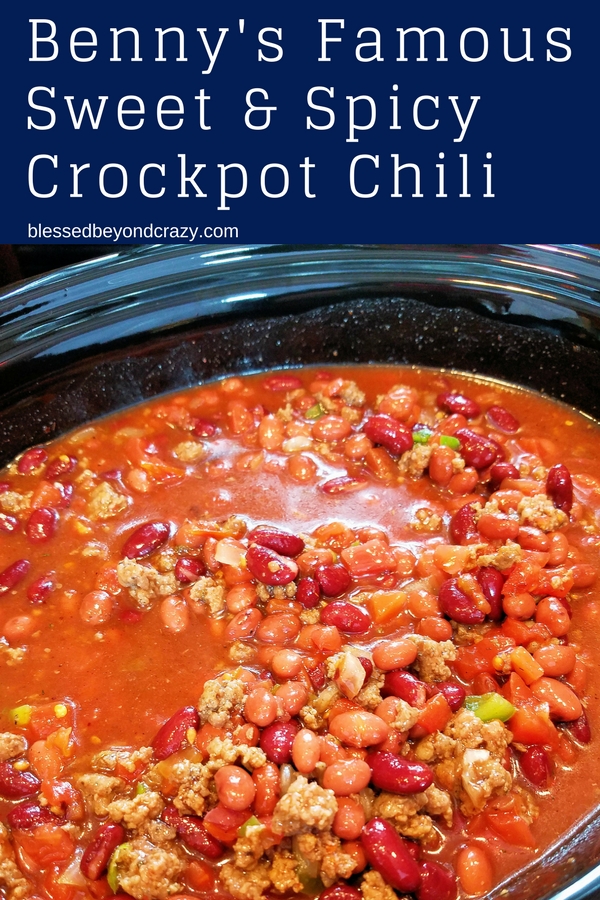 Benny's Famous Sweet and Spicy Crockpot Chili