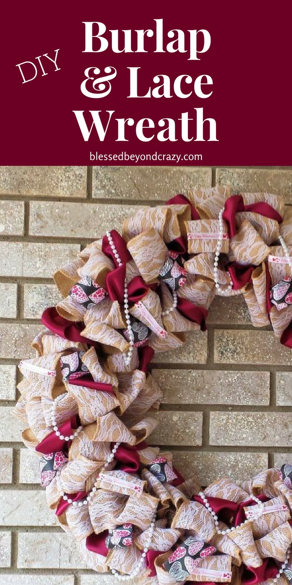 DIY Burlap and Lace Wreath