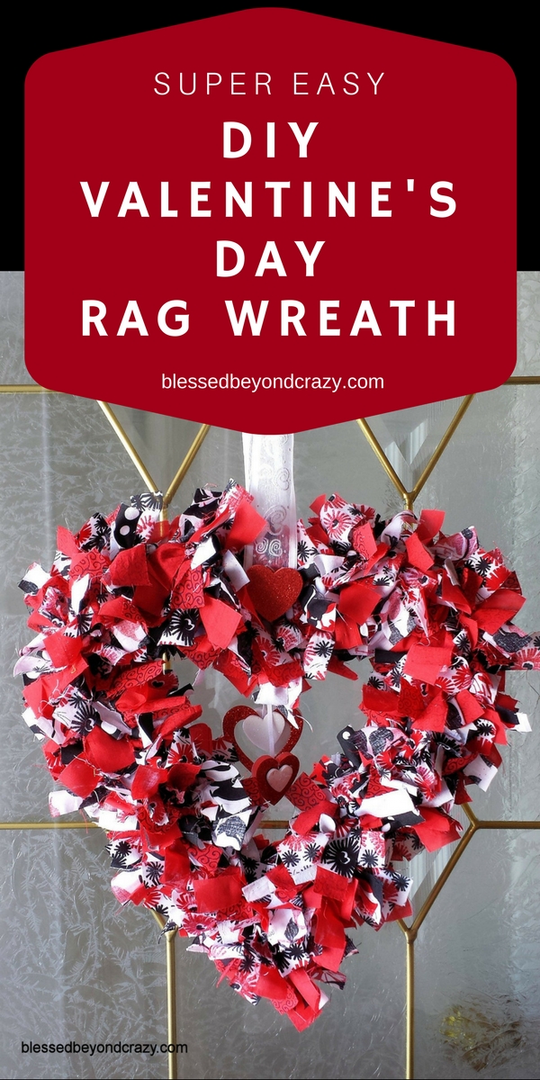 Super Easy DIY Valentine's Day Rag Wreath