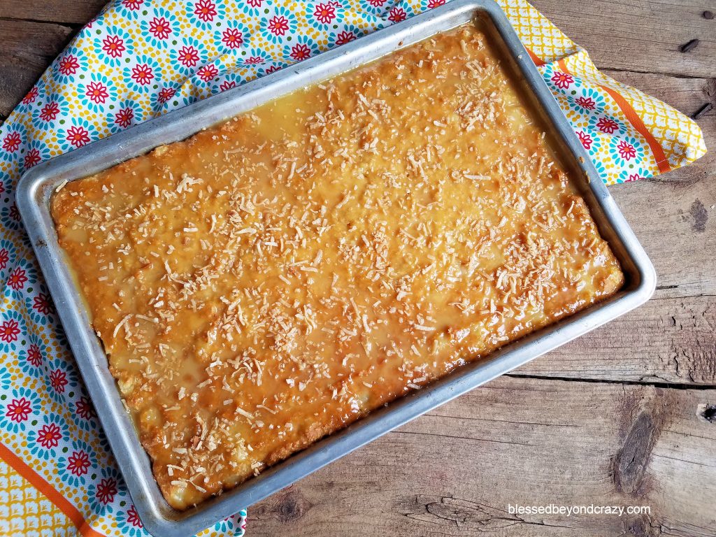 Pineapple Coconut Sheet Cake