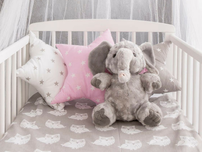 Adorable Pink and Gray Baby Nursery