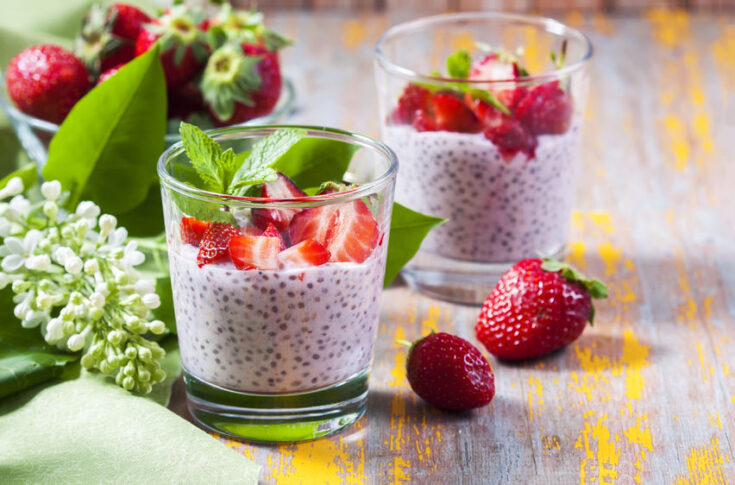 Strawberry Pink Chia Pudding