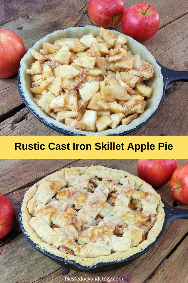 Rustic Skillet Apple Pie Recipe - Hostess At Heart