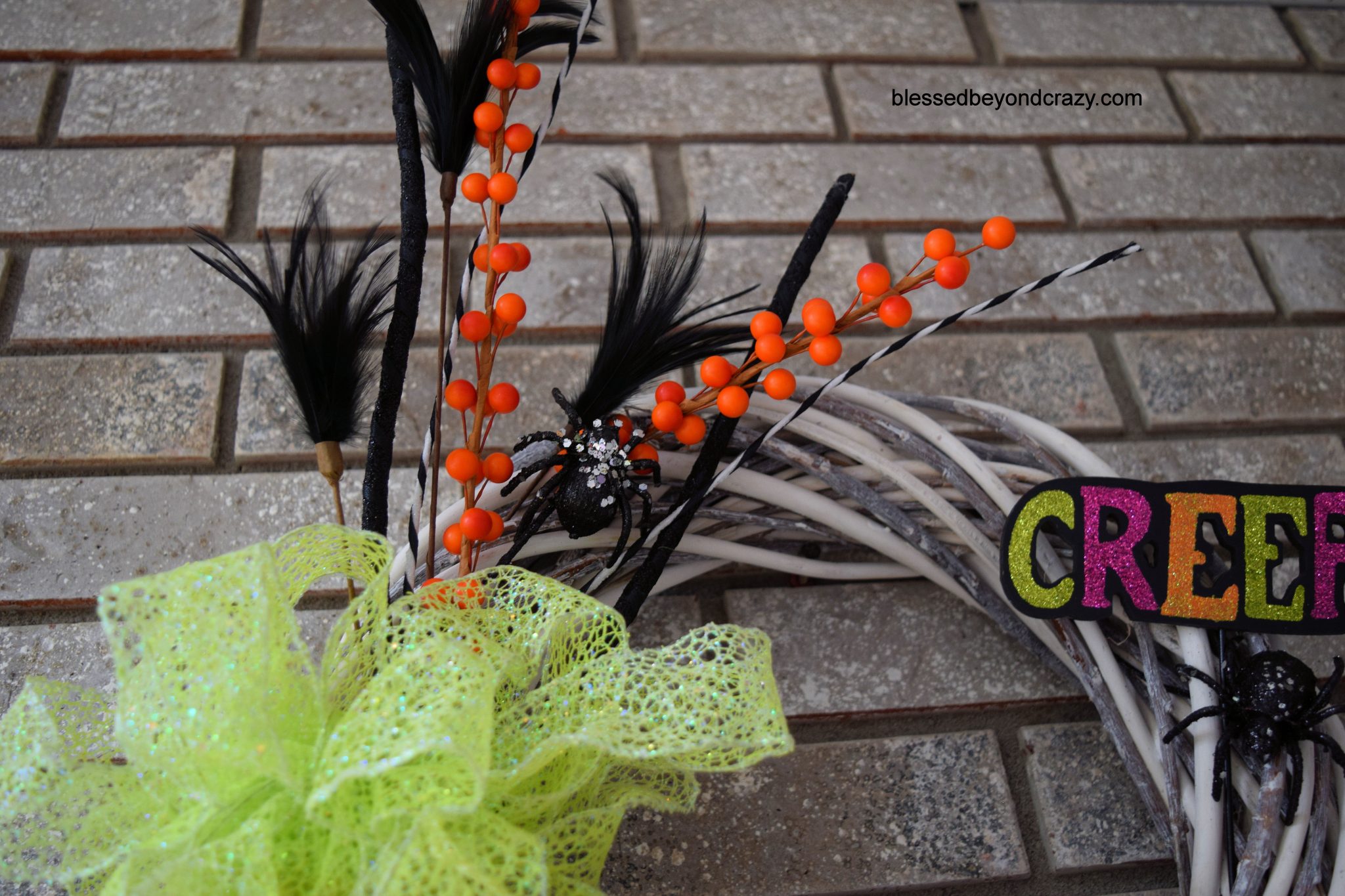 Easy DIY Creepy Halloween Wreath Blessed Beyond Crazy
