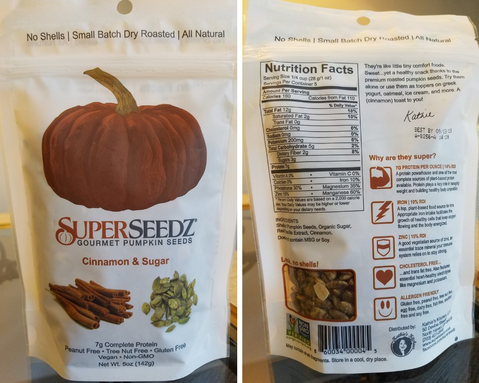 SuperSeedZ Gourmet Cinnamon & Sugar Pumpkin Seeds