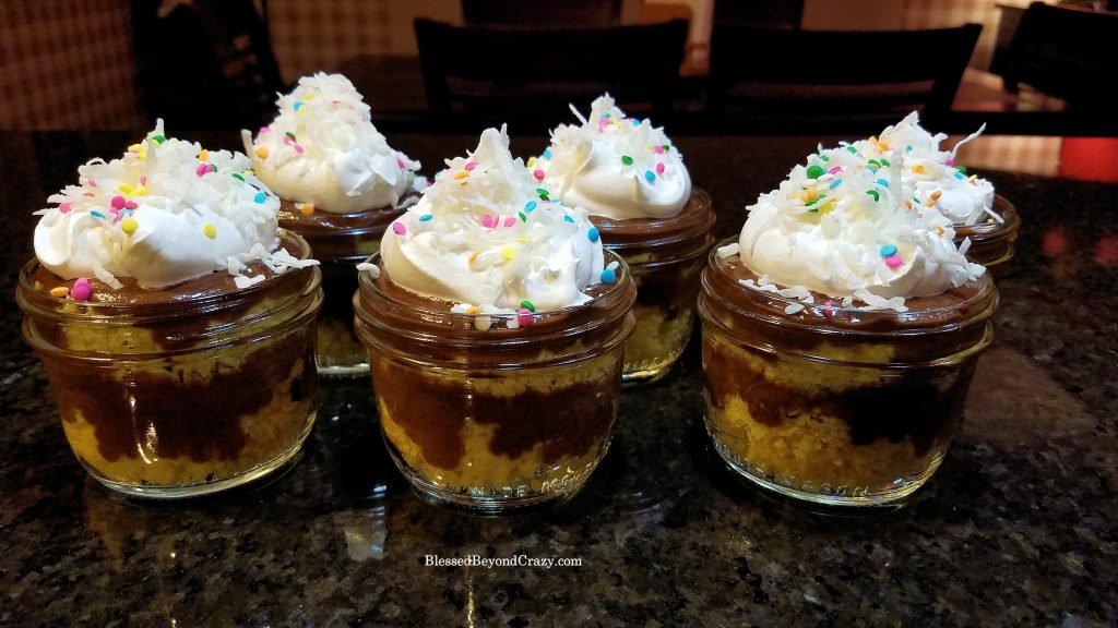 Chocolate Festive Mini Dessert Party Parfaits