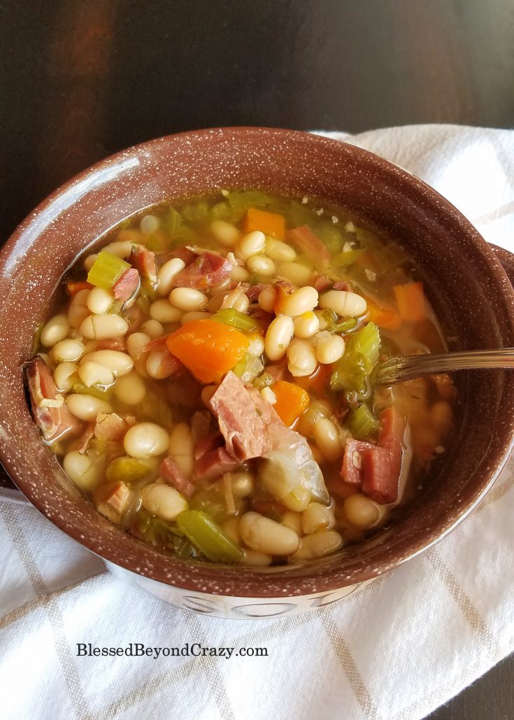 Easy Crockpot Ham and Bean Soup