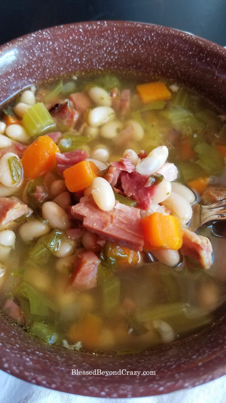 Easy Crockpot Ham and Bean Soup