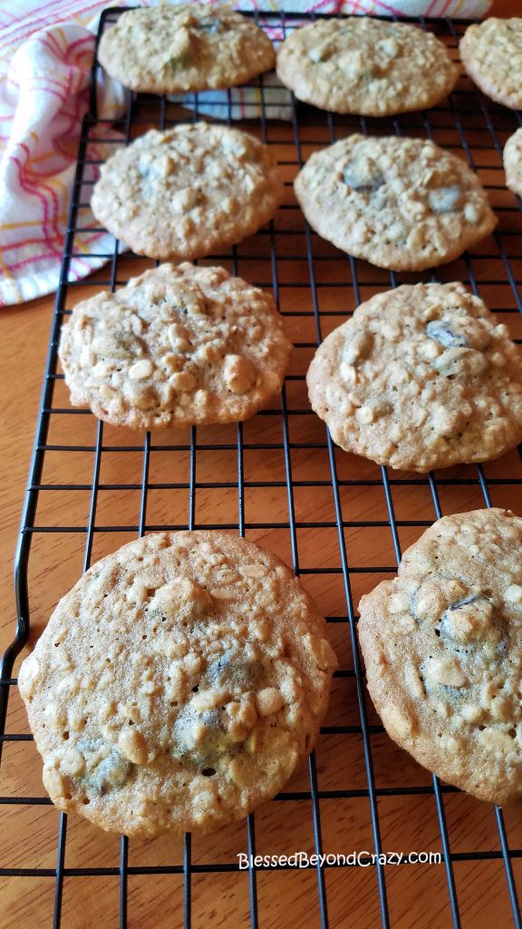 Cherry Pistachio Oatmeal Cookies Cooling