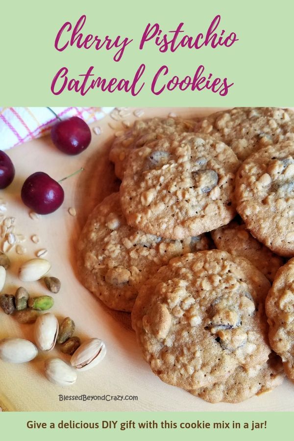 DIY Cherry Pistachio Oatmeal Cookies