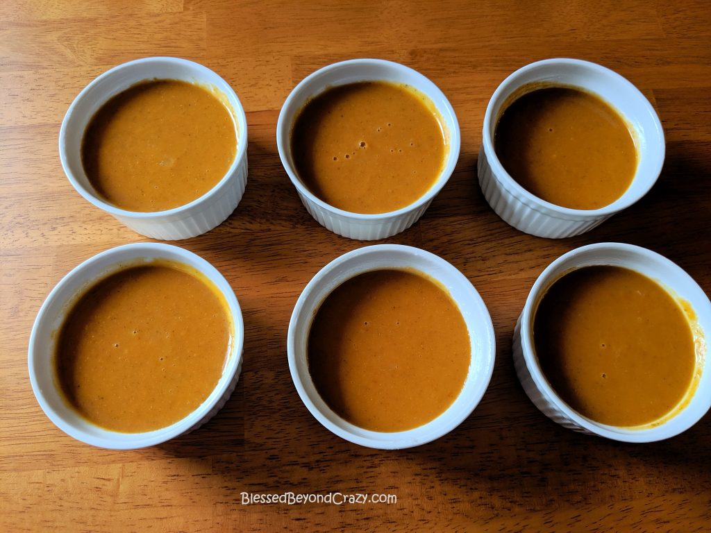 Lite Maple Pumpkin Crustless Pie ready to bake.