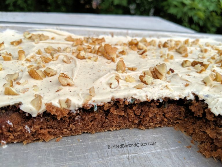 Chocolate Espresso Zucchini Sheet Cake Blessed Beyond Crazy