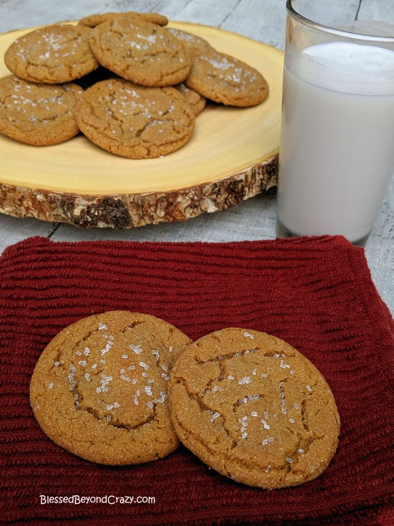 Plate of fresh Ginger Snap Cookies